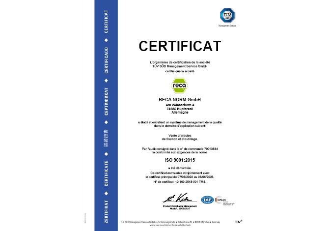 Certificate ISO 9001:2015